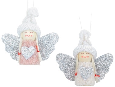 Hanging Angel with Fluffy Dress 7,5 cm