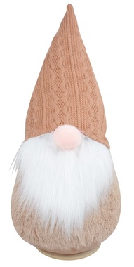 Standing Gnome Knitted Hat Brown 27 cm 