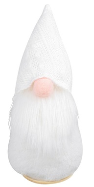 Standing Gnome Knitted Hat White 21 cm