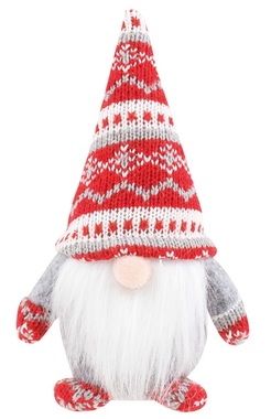 Standing Gnome in Pattern Hat 15 cm