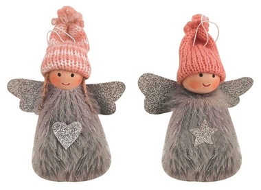 Angel grey and pink for hanging 9 cm