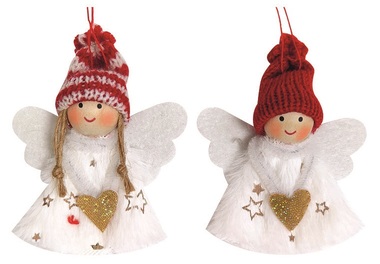 Angel red and white for hanging 9.5 cm