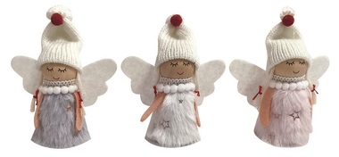 Angel in a Fur Coat with Stars for standing 8.5 cm