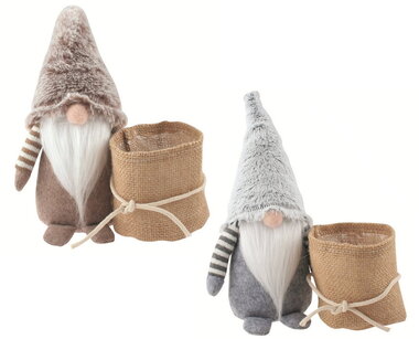 Gnome with jute Bag 17 x 24 x 10 for standing