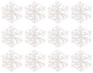 4601 Vločky bílé jemné s glitry 12ks, 5,5cm-2