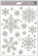 Decorative Window Cling – Silver Snowflakes