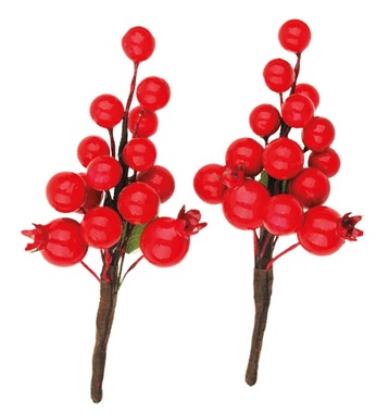 Branch of Red Berries 14 cm, 2 pcs in Bag