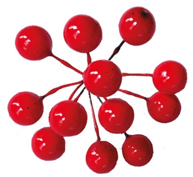 Red Berries 1,5 cm, 12 pcs