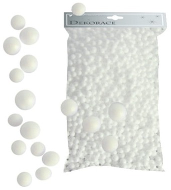 Polystyrene Balls 4-5 mm, 15g, White Colour