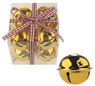 Gold shiny Jingle Bells ? 3.5 x 3 cm for hanging, 8 pcs in a box