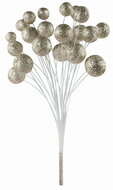 Gold Balls with Glitter on thread approx. 23 x 29 x 20 cm on stick