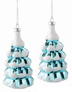 Blue plastic Tree 6 x 11 x 5 cm for hanging, 2 pcs in a Bag