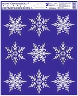 Self-Adhering Window Decoration 24x29,5 cm Snowflakes