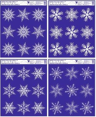 Self-Adhering Window Decoration 24x26,5 cm Snowflakes