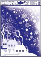 Self-Adhering Corner Window Decoration 30x42 cm Winter Countryside