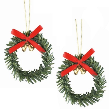 Wreath with Bells ? 7 cm x 1,5 cm for hanging, 2 pcs in a Bag