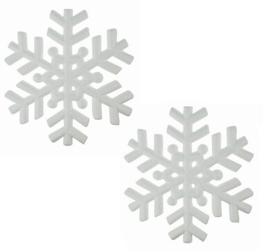 Polystyrene snowflake ? 20 cm x 1.5 cm, 2 pcs in a Bag
