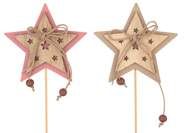 Wooden Star 7 cm + Stick