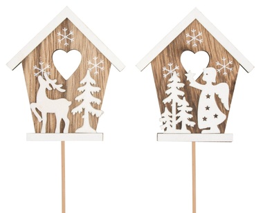 Wooden House 8 cm + Stick