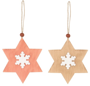 Hanging Wooden Star 7 cm