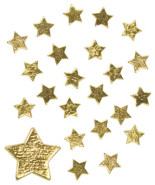 Wooden Star 2,5 cm, 24 pcs, Gold 