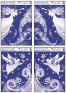 488 Okenní fólie rohová s glitrem anděl 38x30 cm-1
