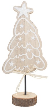 Wooden Tree with Star 11 x 26 cm