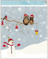 Decorative Window Cling – Snowman with a Branch