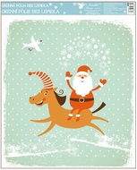 Decorative Window Cling – Santa