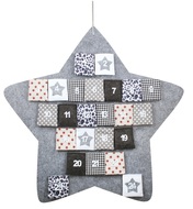 Felt Advent Calendar Grey Star 70 cm