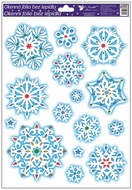 Decorative Window Cling – Snowflakes with Silver Edges