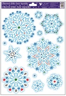 Decorative Window Cling – Turquoise Snowflakes