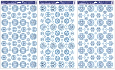 Self-Adhering Window Decoration 60x32 cm, Snowflakes 