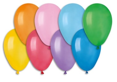 Balloons Pastel, 19 cm, 10 pcs in bag, color mix 