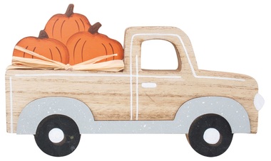 Wooden Autumn Car with Pumpkins 20 x 12 cm 