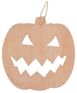 5174 Dýně Halloween dřevěná na zavěšení 12 cm-1