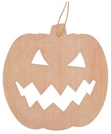  Hanging Wooden Pumpkin 12 cm