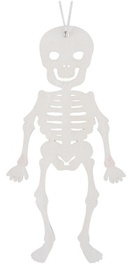 Hanging Sceleton 6 x 12 cm, white