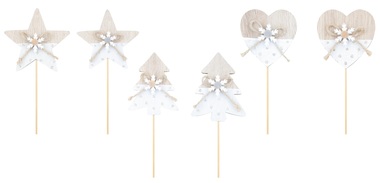 Wooden Decoration 7 cm + Stick