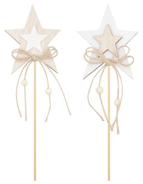 Wooden Star 8 cm + Stick