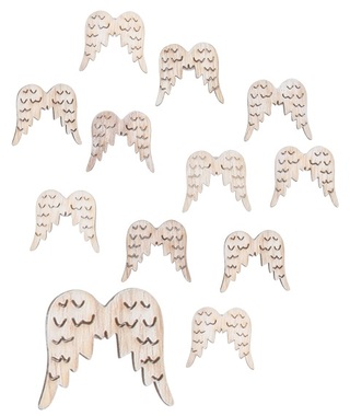 Wooden Wings 3 cm, 12 pcs