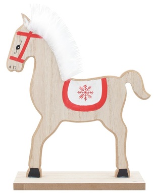 Standing Wooden Horse, 25 cm