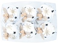 5346 Rolničky 5 cm, 6 ks, b&iacute;l&eacute; se zlat&yacute;m potiskem-2