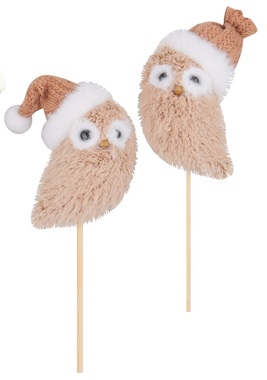 Owl w/Stick 9 cm + Stick 