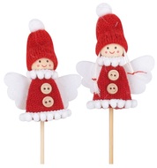 Angel in knitted hat 8,5 cm + stick