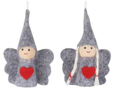 Hanging Felt Angel with Heart 8 cm 