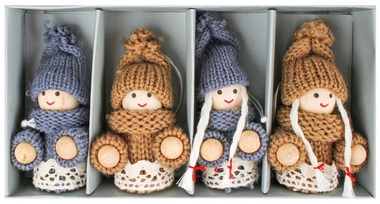 Knitted Figures 7 cm, 4 pcs / box