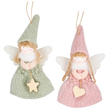 Hanging Angel w/Knitted Dress 16 cm 