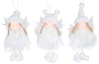 Hanging Angel w/Shaggy Skirt White 12 cm 