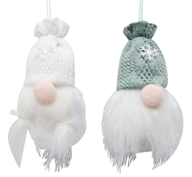 Hanging Gnome w/Snowflake 9 cm 